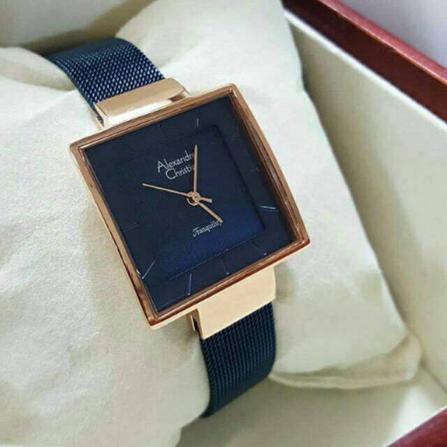 Jam Tangan Wanita Alexander Christie 2510 AC 2510 Ladies Tali Sand Mesin Baterai Original