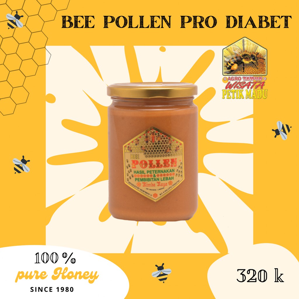 

BEE POLLEN PLUS DIABETES RIMBA RAYA 600 gr HONEY LEBAH MADU KESEHATAN