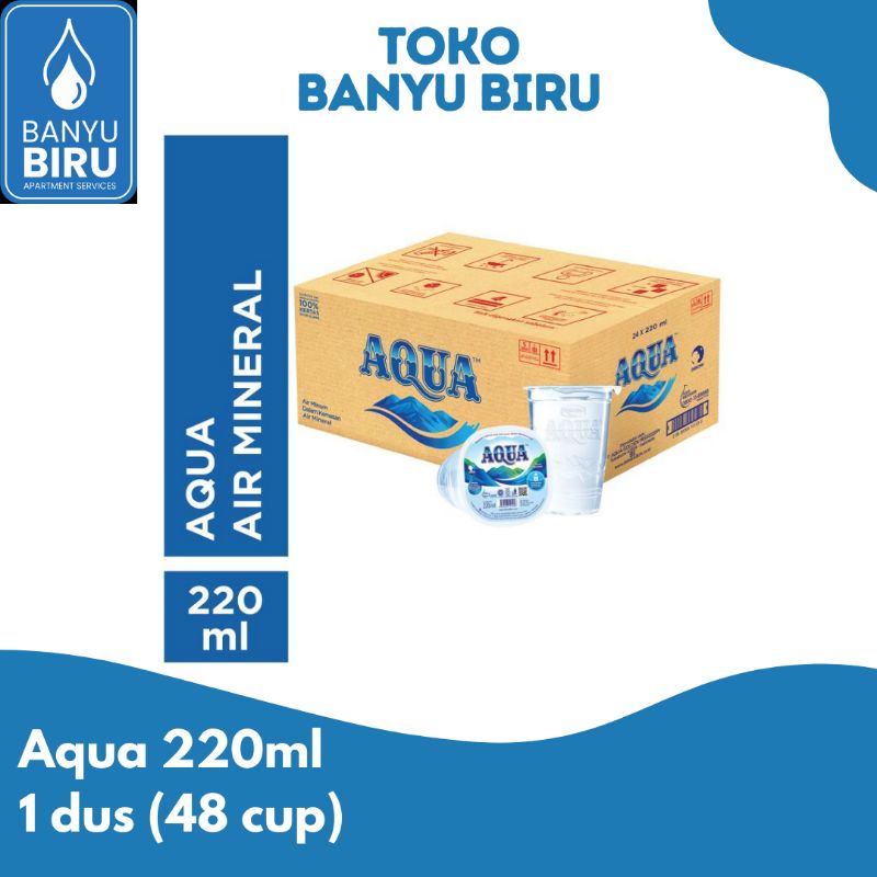 Jual Aqua Gelas 220ml 1 Dus Isi 48 Cup Shopee Indonesia 7082