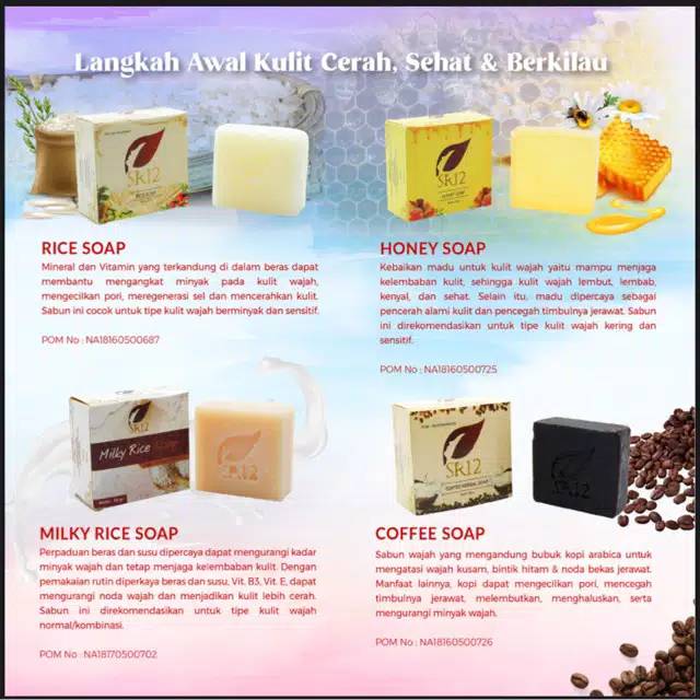 BISA COD.Sabun kopi SR12,sabun madu SR12,sabun beras SR12,sabun beras susu SR12