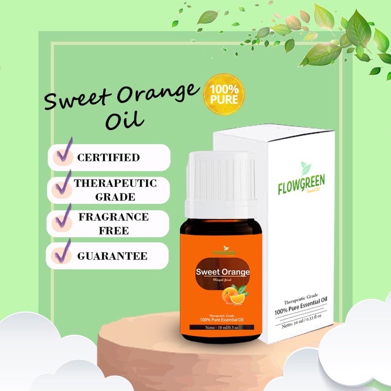 Sweet Orange Essential Oil Flowgreen Diffuser Humidifier - Minyak Essential Sweet Orange