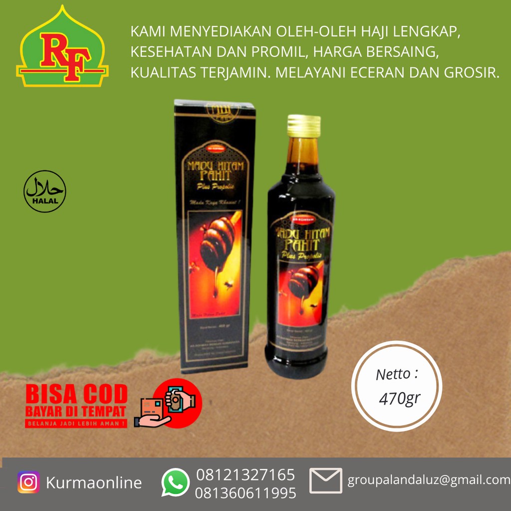 

Madu Hitam Pahit Ar rohmah Arohmah Arrahmah Ar rahmah Oleh oleh Souvenir Haji Umroh