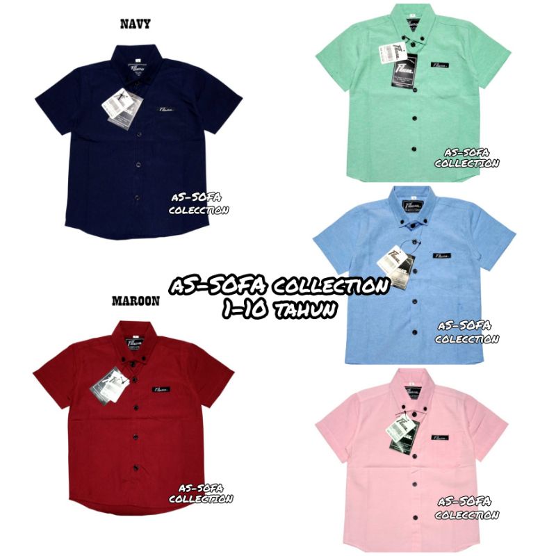 Hem anak polos | Baju anak polos | Kemeja polos anak laki laki usia 1-10 tahun