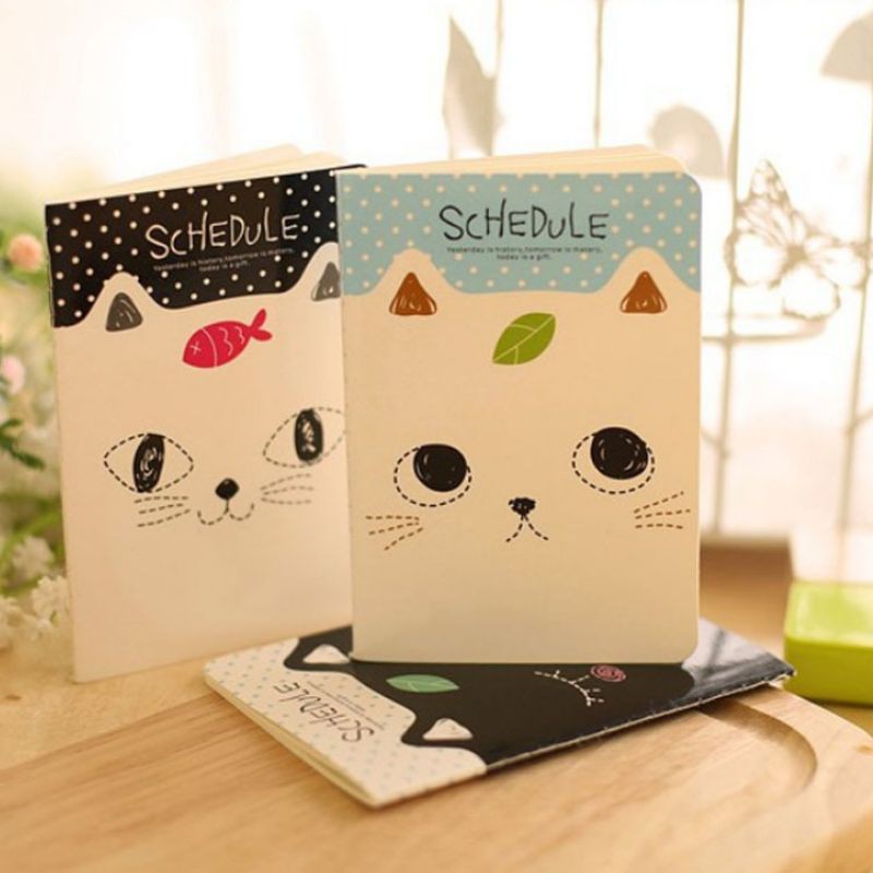 Note Book /Buku memo Mini gambar kucing lucu