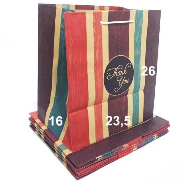 

PAPER BAG MOTIF KAYU LAPIS ( 23.5 X 16 X 26) - ab74 - POLOS