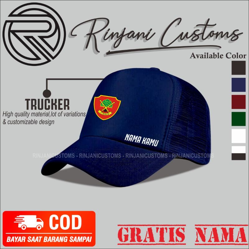 TOPI LINMAS TOPI JARING LINMAS TOPI TRUCKER LINMAS GRATIS NAMA TOPI