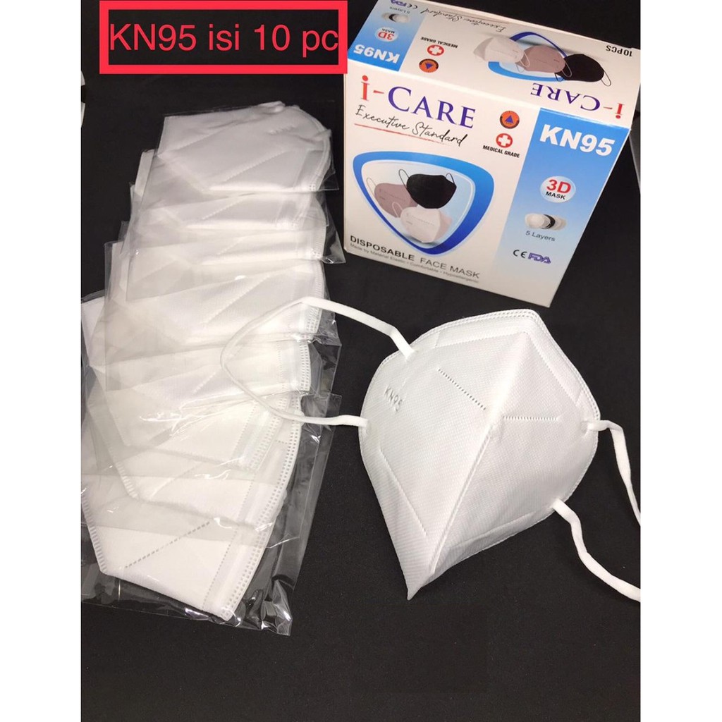 Earloop KN95 i-Care 1 Kotak isi 20pcs Masker 5ply KN95 Icare Single Pack - Big Plaza