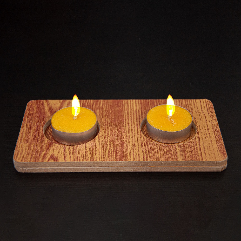 Tempat Lilin Tea Light Candle Holder Minimalis Bahan MDF - CR006