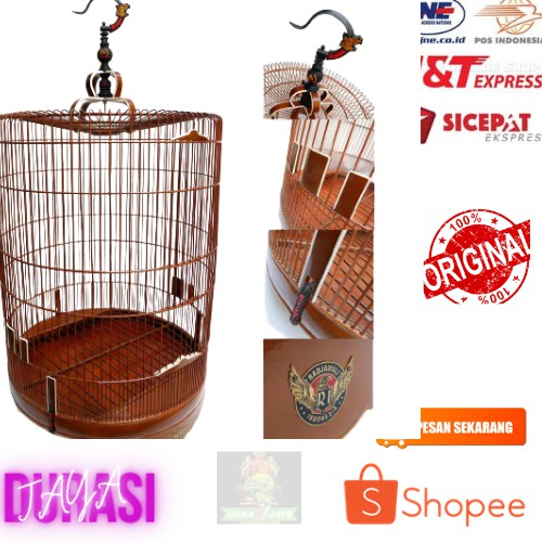 Sangkar Murai Lis AKRILIK 1 Set isi 2 Radjawali Indonesia / sangkar murai / sangkar radjawali