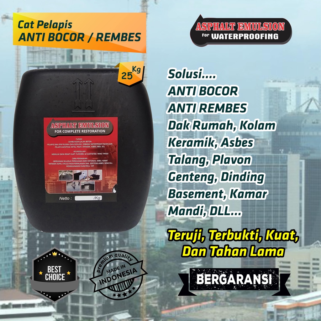 Cat Tembok 25kg Anti Bocor Aspal Cair Anti Bocor Cat Kolam Anti Bocor Cat Pelapis Anti Bocor Asphalt
