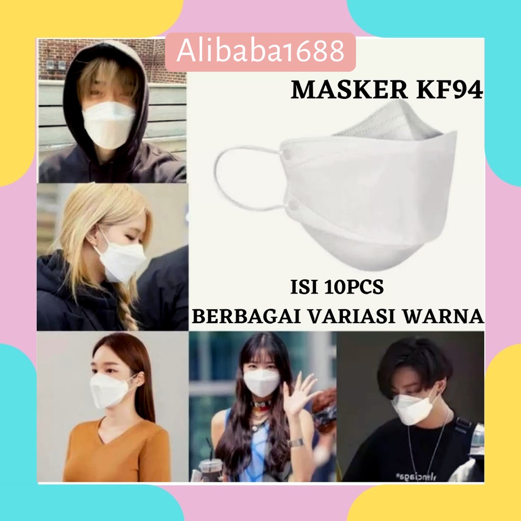 Masker Korea 4ply Isi 10 Pcs Protective Mask Kesehatan Masker Medis Korea KF94 Alibaba1688