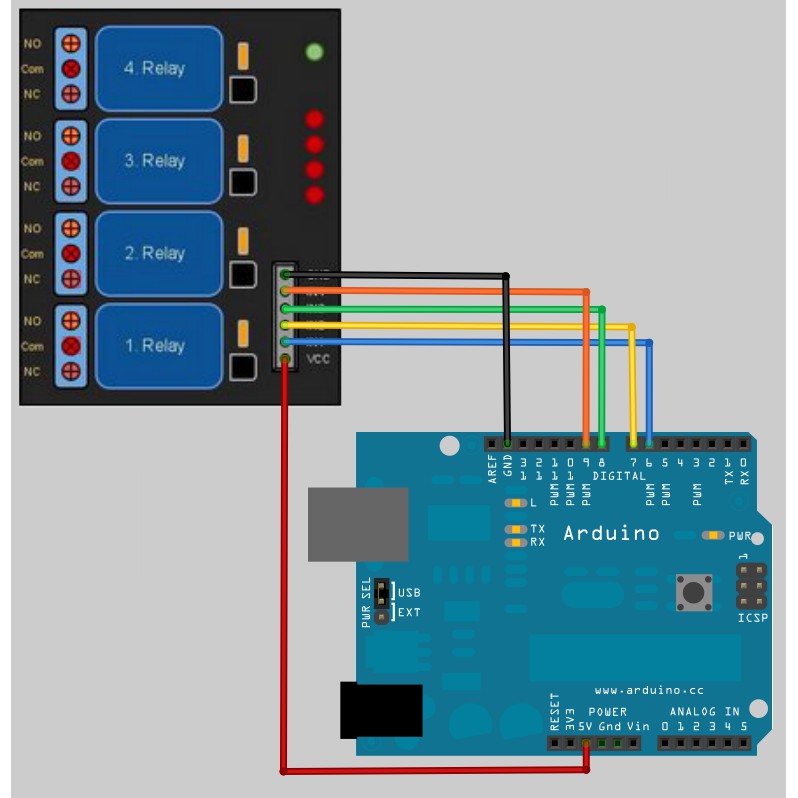 Relay Module 4Channel 5V Arduino Compatibe