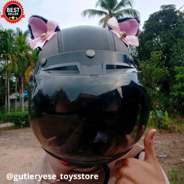 helmet motorcycle nEKOMIMI helm // accesories helm kuping kucing Authentic k // Kuping Kucing Fullfa