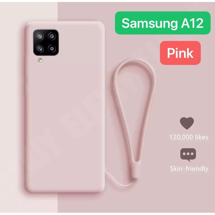 Case Samsung M12 A12 Terbaru Soft Case Bening Tali Lanyard Armor Ring Hard Cover Glass Miror Kaca Mo