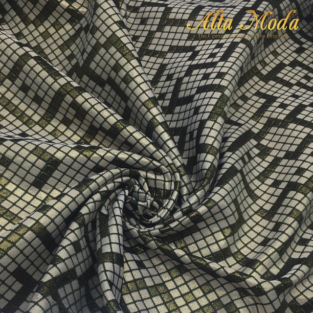 

Alta Moda Kain Jacquard Lurex Motif Abstrak Kotak Gold (1M)