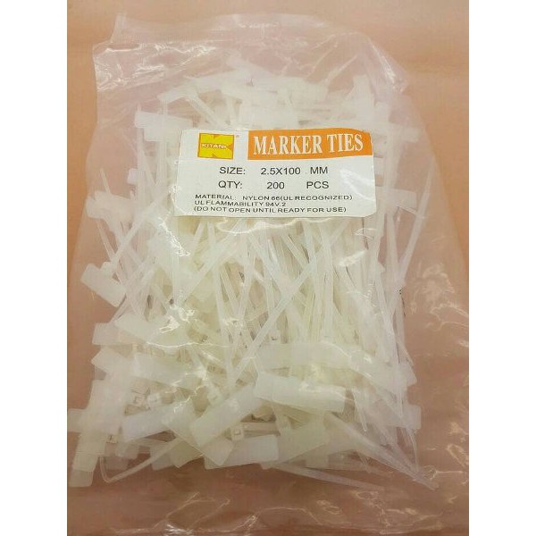 

Baru HARGA HEMAT Kabel Ties Name Tag 2 5x100mm isi200 KITANI Pad marker 8x Termurah