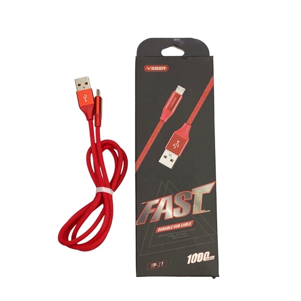 KABEL DATA CASAN USB MURAH VEGER VP11 2.4A DATA CABEL CASAN FAST CHARGER