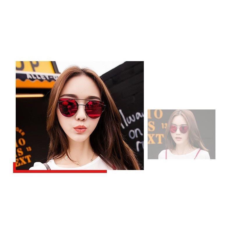 Kacamata Hitam Lensa KM26 Oversize Cat Eye Sunglasses Women