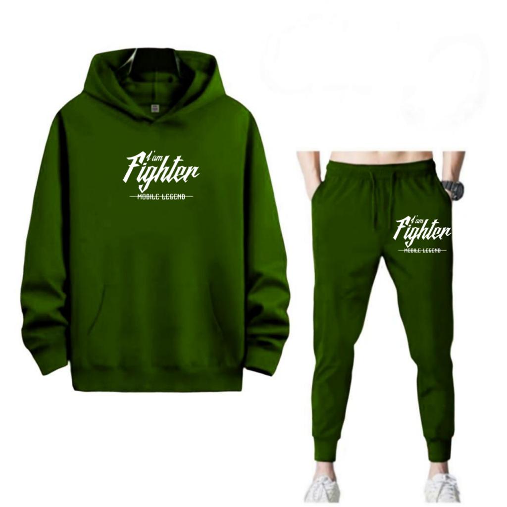 SETELAN I AM FIGHTER MOBILE LEGEND HOODIE DAN CELANA PANJANG MURAH TERLARIS NYAMAN DIPAKAI