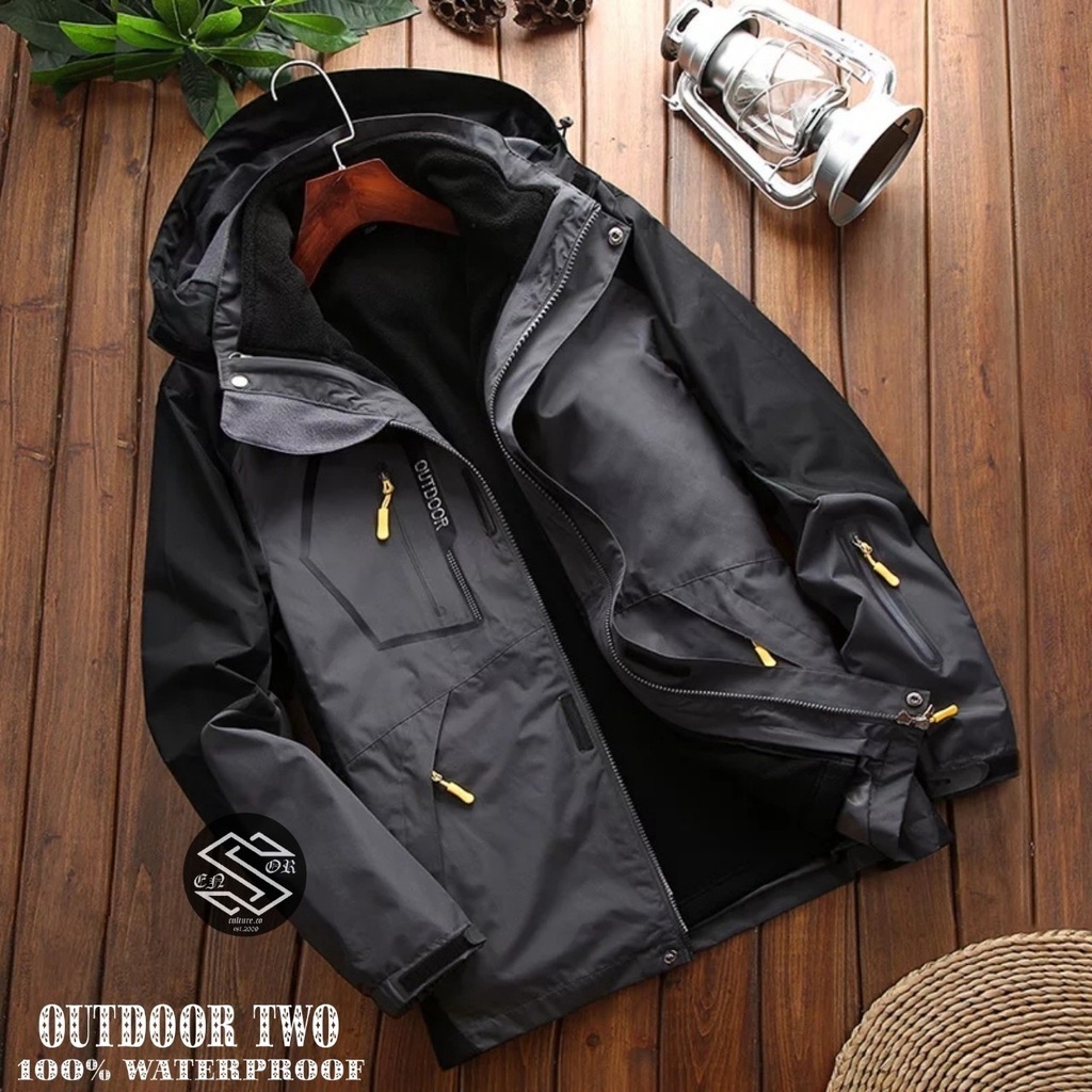 JAKET HOODIE OUTDOOR 100% WATERPROOF SENSOR / JAKET GUNUNG PRIA WANITA TASLAN JN / JAKET PARASUT PRIA ANTI AIR