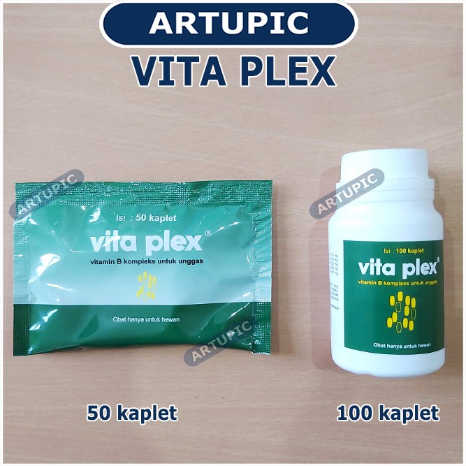 Vita Plex SACHET isi 50 Kaplet vitamin B kompleks Vitaplex unggas daya tahan tubuh ayam