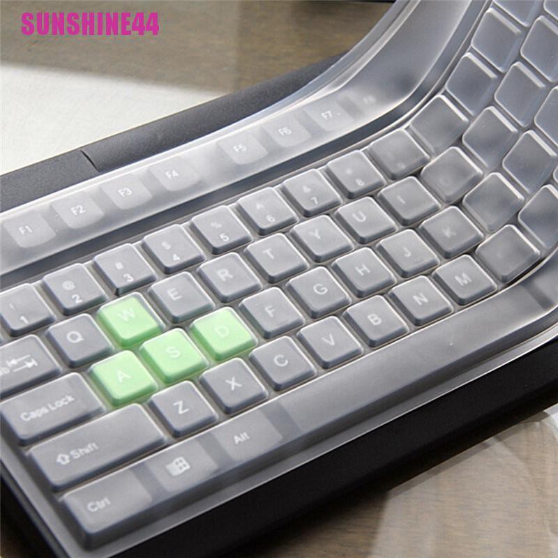 (SUN44) 1pc Skin Silikon Pelindung Keyboard Komputer Desktop Universal