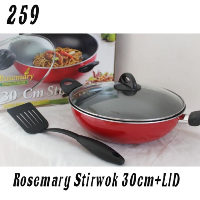 Stir Wok 30 cm supra + Ttp kaca 30cm