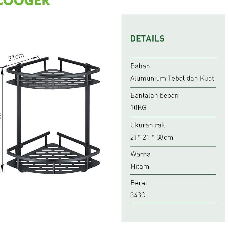 new update    proses cepat   cooger rak kamar mandi sudut segitiga tempel dinding rak bumbu dapur mu