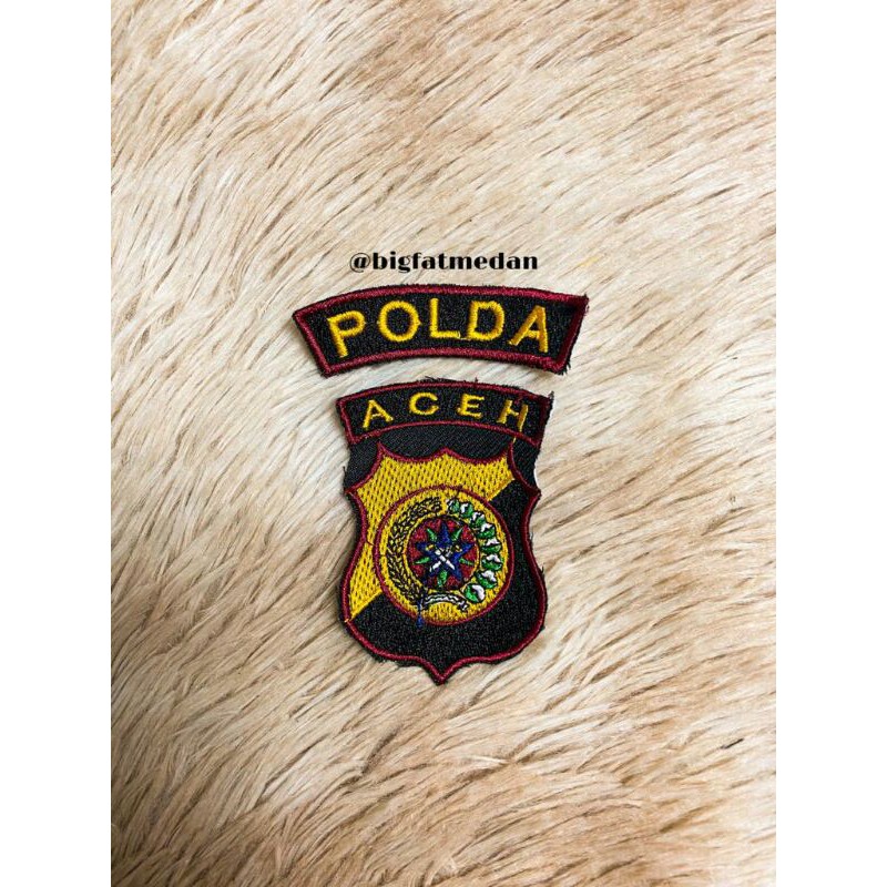 Patch Logo, Bordir 1 Set Logo / emblem Polda Aceh (Custom Logo Polda Se-Indonesia)