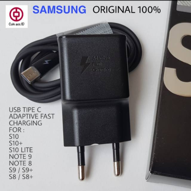 Charger original samsung s8/s8 plus/S9/S10/note 8/note 9/10/A70/A80 -ADAPTIVE FAST CHARGING [TIPE C]