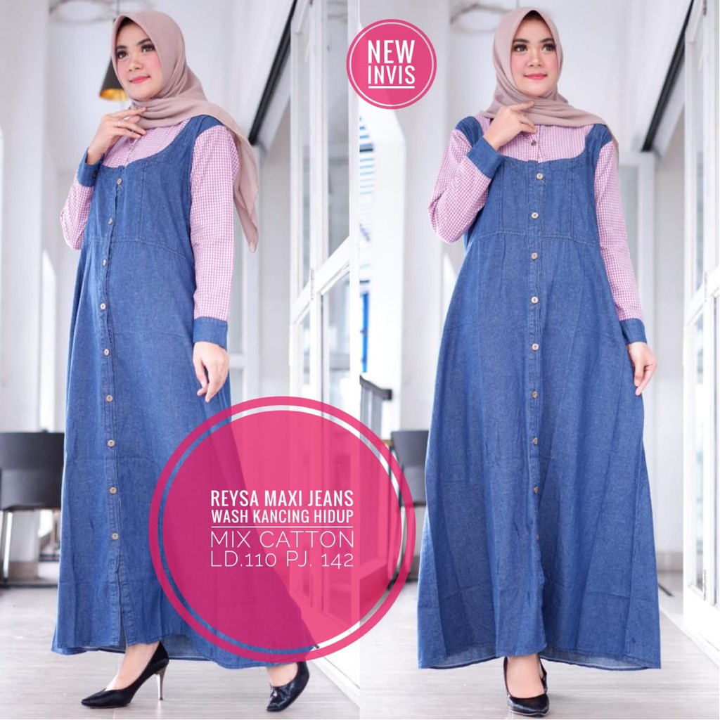 REYNA MAXI / REYSA MAXI JEANS WASH KANCING HIDUP BR