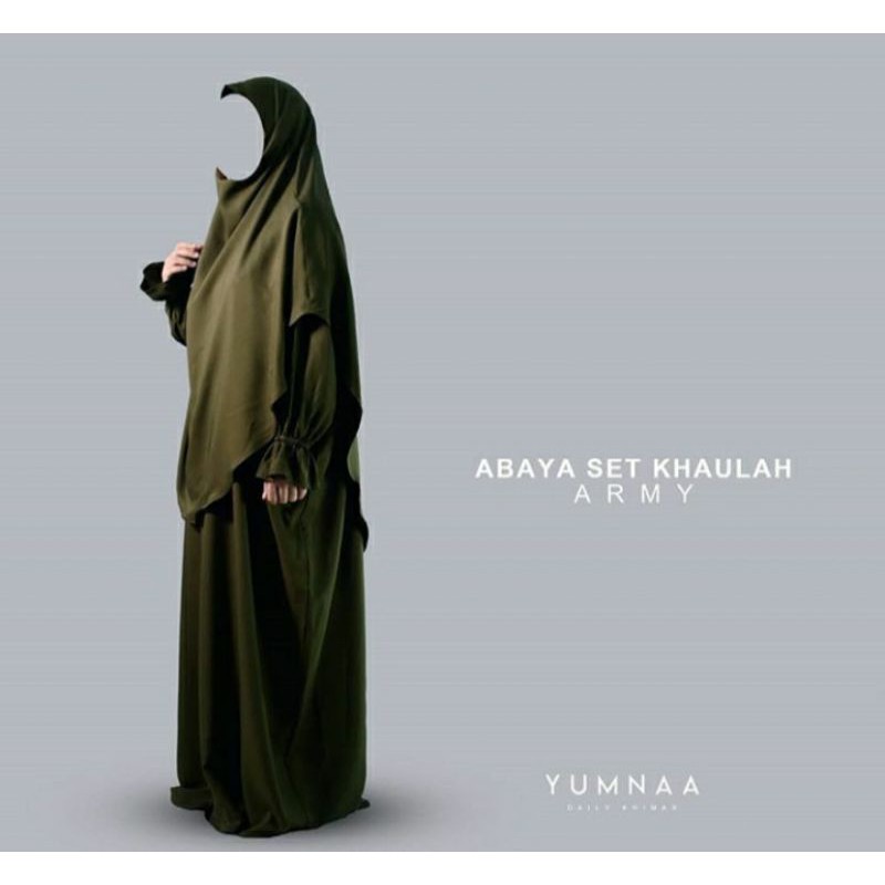 Preloved Abaya set French Khimar by Khimar Yumnaa