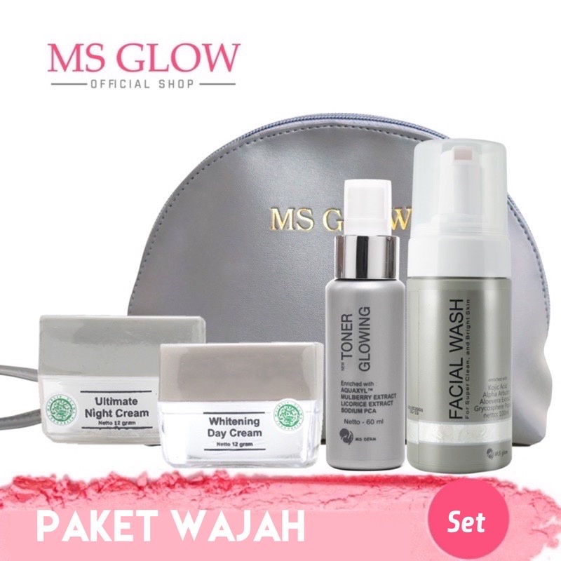 Msglow Paket Dan Satuan  Skincare Wajah | Skincare Ms Glow Original 100 %