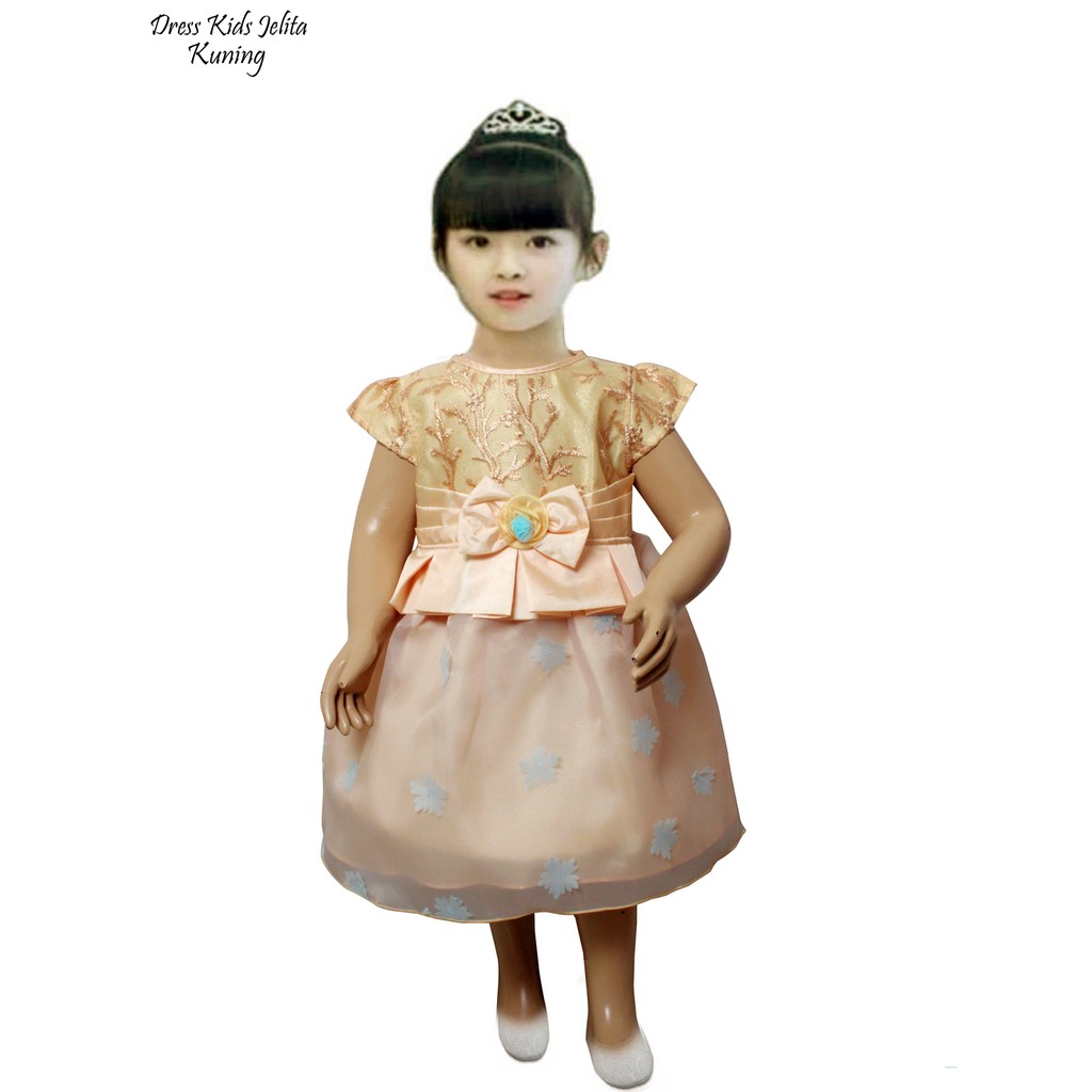 Dress Kids Jelita/Promo Dress Pesta Anak Murah/Gaun Happy Birthday/Baju Pesta Anak Korea