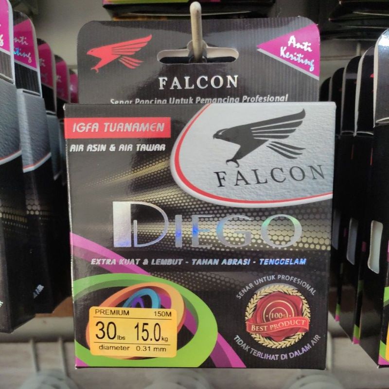 BENANG/SENAR ANTI KERITING FALCON DIEGO, bisa air tawar dan asin