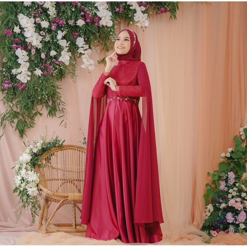 MARISA DRESS - GAUN MUSLIMAH - GAUN UNTUK PESTA - GAUN PESTA BUSUI - GAUN PESTA BUMIL - GAUN MUSLIMAH BUMIL - GAUN TERLARIS - GAUN TERBARU - GAUN WUDHU FRENDLY GAUN BUSUI FRENDLY - DRESS PESTA - DRESS PREMIUM