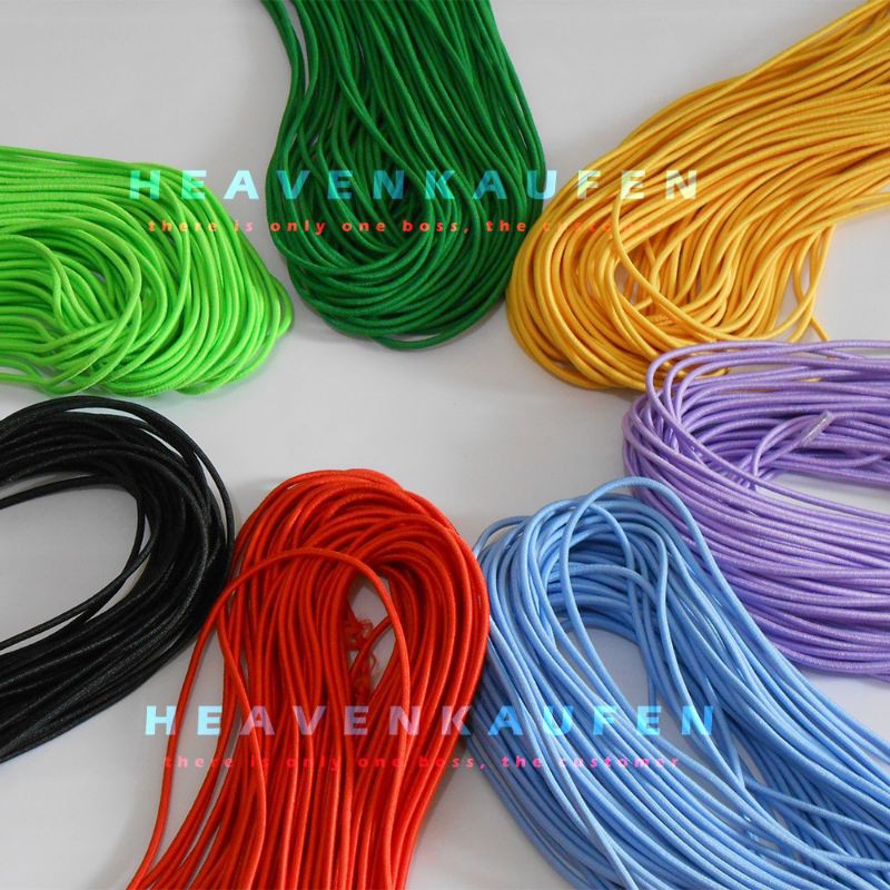 GROSIR 1,5mm tali karet bulat kecil meteran gelang sengkelit string Elastis Elastic aksesoris maske