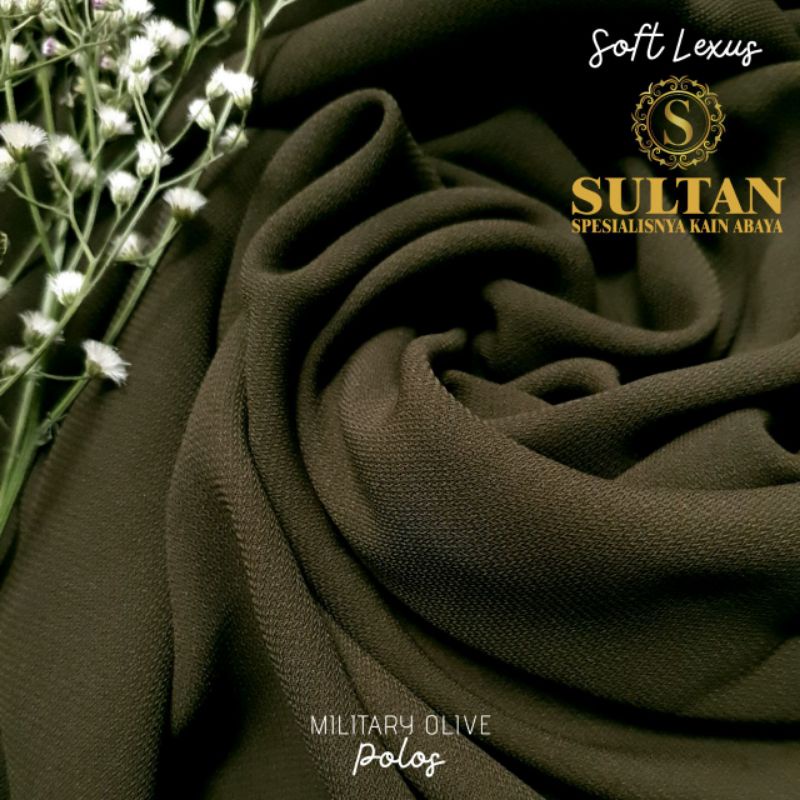 soft lexus military olive 50 cm kain abaya sultan semarang /army