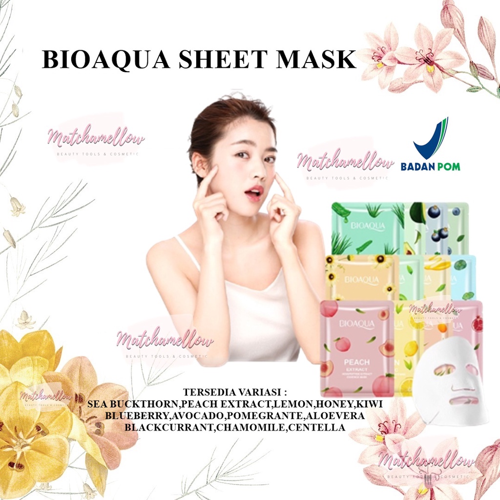 ❄️MATCHA❄️ BIOAQUA SHEET MASK - MASKER TISSUE WAJAH BIOAQUA SACHET