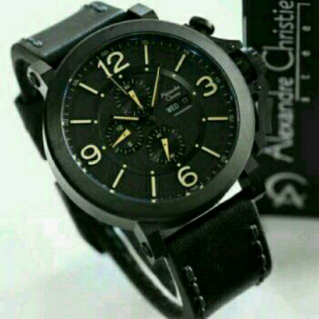 Alexandre Christie Original Date Cronograph Aktif Leather