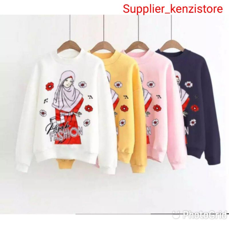 BISA [COD] [GRAB] Sweater Wanita HIJAB// Fashion wanita Murah cantik Jaket Murah Hoodie Sweater