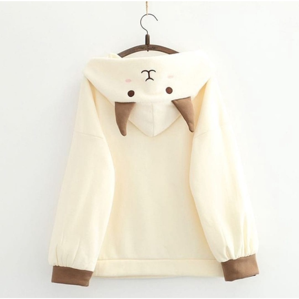 Sweater Hoodie Lucu SHEEP HOODIE Jumper unisex pria wanita karakter - bahan flece tebal dan lembut harga termurah