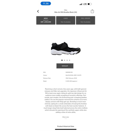 nike air rift breathe black