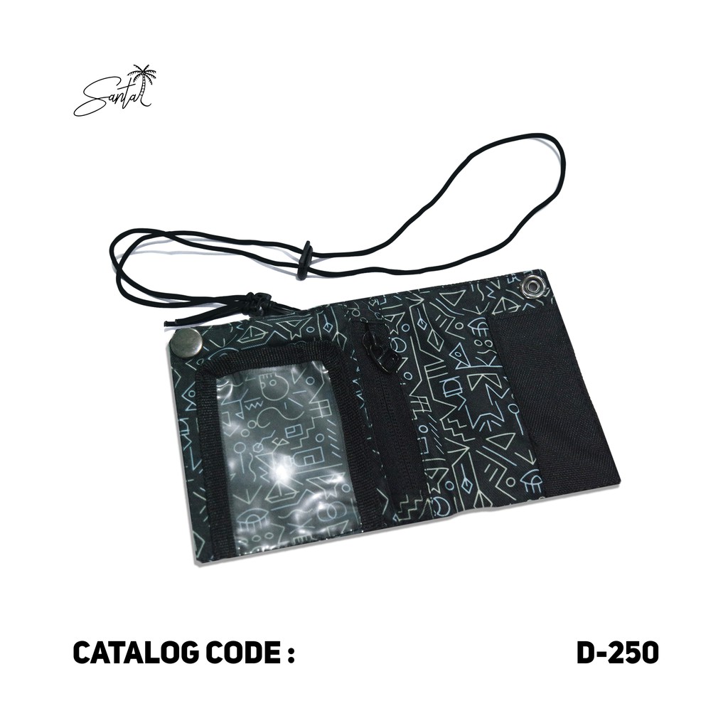 Santai Dompet Gantungan ID Card Full Print Pria Wanita ( D-0250 )
