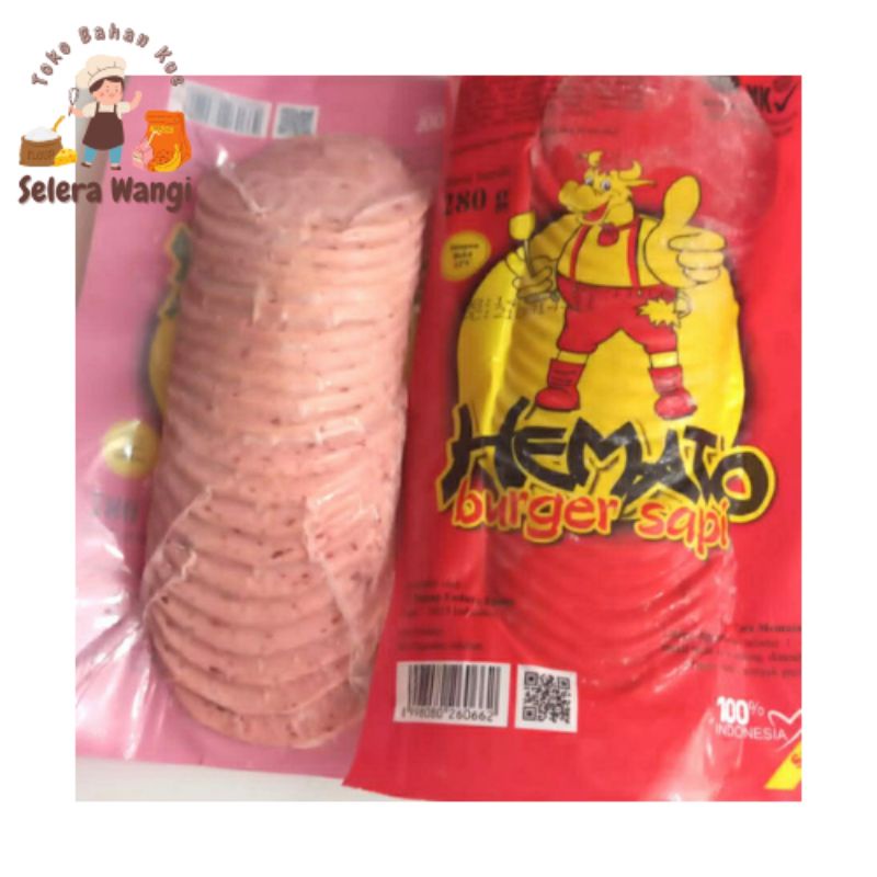 

FROZEN HEMATO DAGING BURGER SAPI 280 gr (20 pcs)