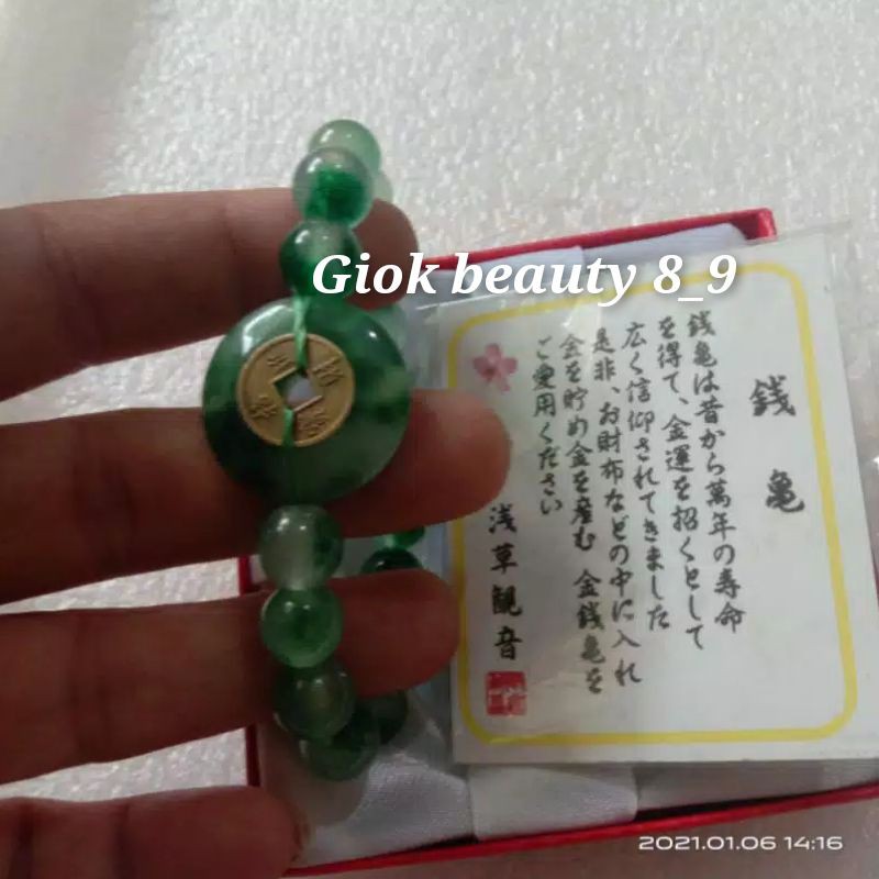 GELANG GIOK HIJAU KOIN KUNO CINA BAWA KEBERUNTUNGAN