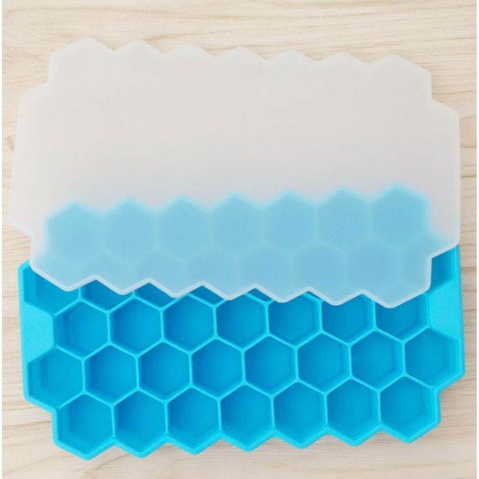 Cetakan Es Batu Honey Combs Silikon Dengan Tutup Ice Sarang Lebah