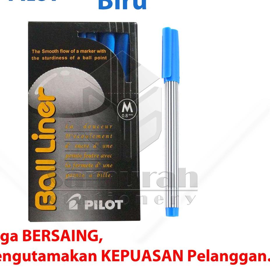 

[KODE PRODUK HS6B77798] Ballpoint Pilot Balliner 0.8 mm / Pulpen Baliner 08 mm / Pen Cabut Tebal Tanda Tangan Hitam - Biru