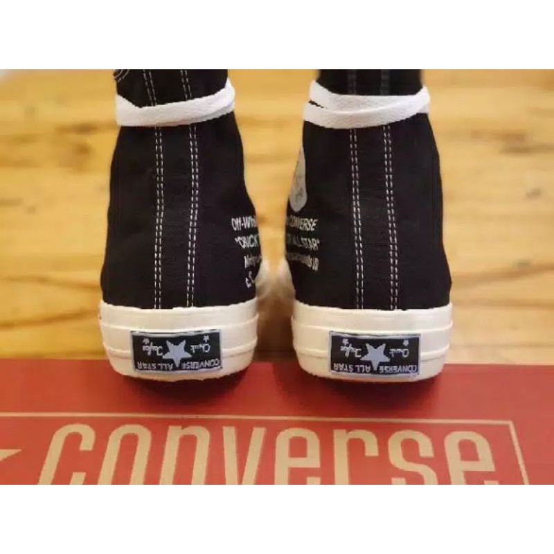 Sepatu Converse 70s HIGH BLACK x OFF WHITE-2