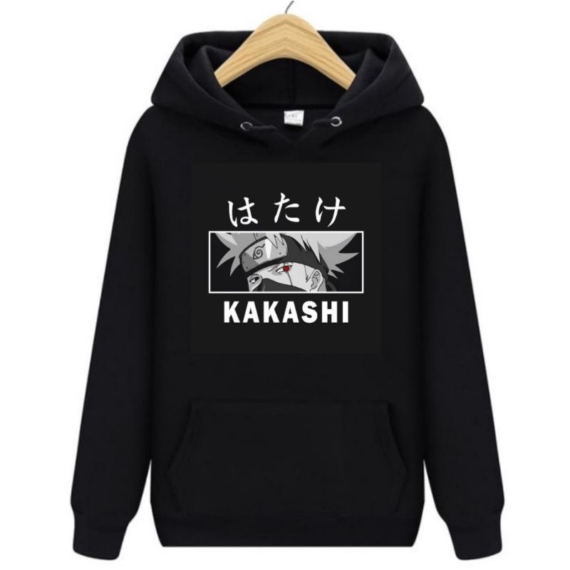 hoodie anime kakashi naruto ready S M L XL XXL XXXL XXXXL dari anak tanggung sampai dewasa ada big size